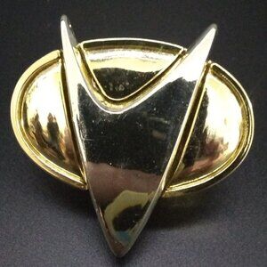 Star Trek Next Generation Brooch Gold Tone